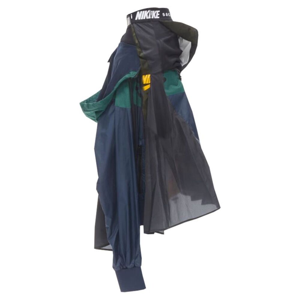 Sacai Nike windbreaker patchwork draped skirt - image 4